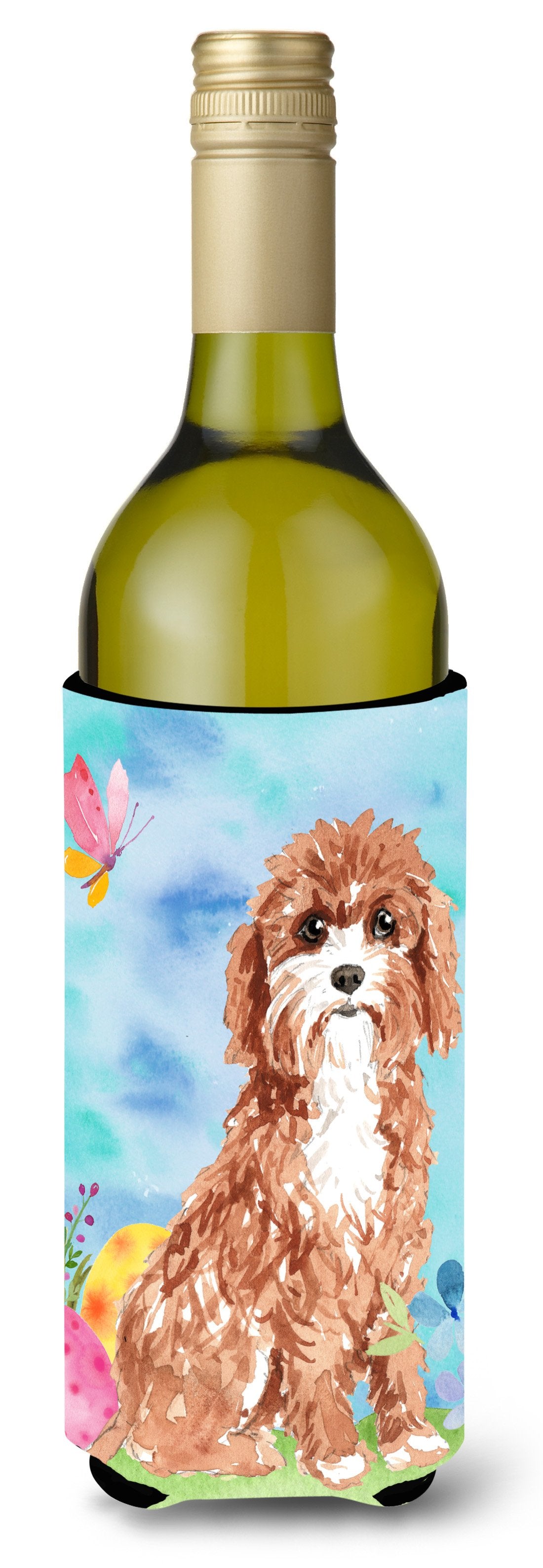 Easter Eggs Cavapoo Wine Bottle Beverge Insulator Hugger CK1918LITERK by Caroline&#39;s Treasures