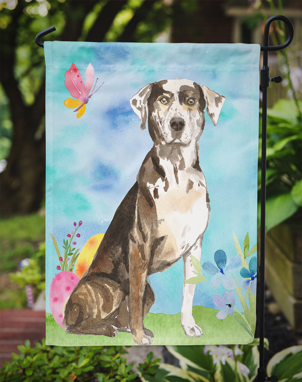 Easter Eggs Catahoula Leopard Dog Flag Garden Size CK1919GF  the-store.com.