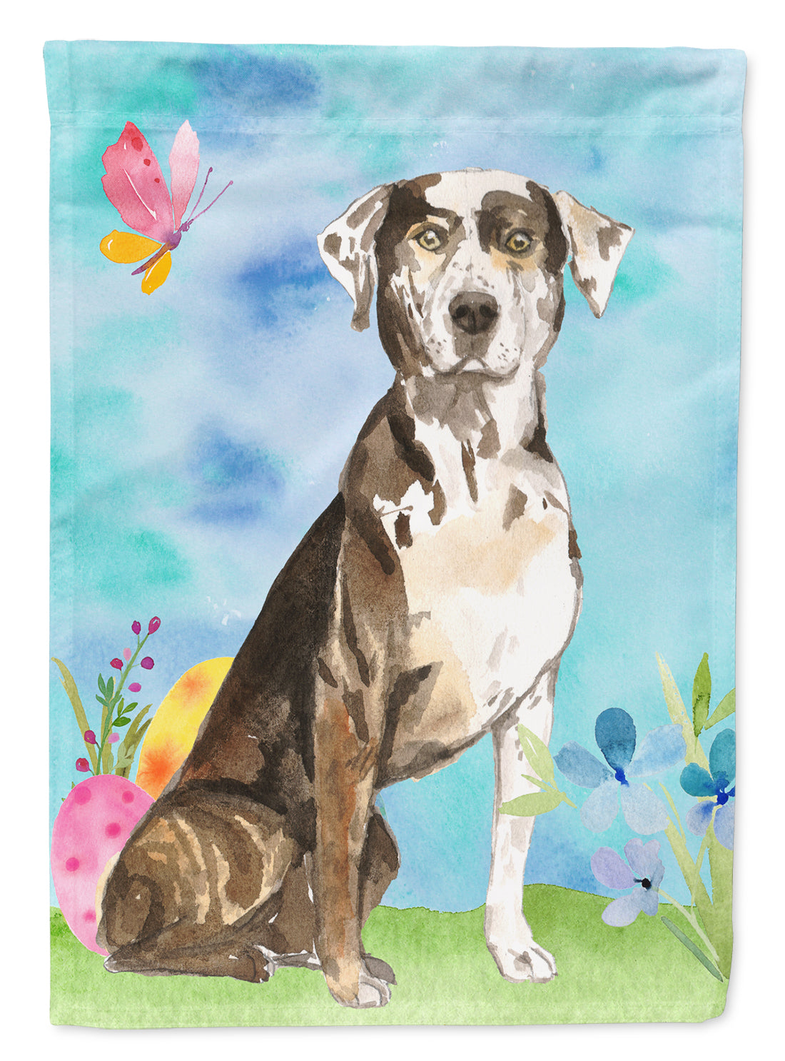 Easter Eggs Catahoula Leopard Dog Flag Garden Size CK1919GF  the-store.com.