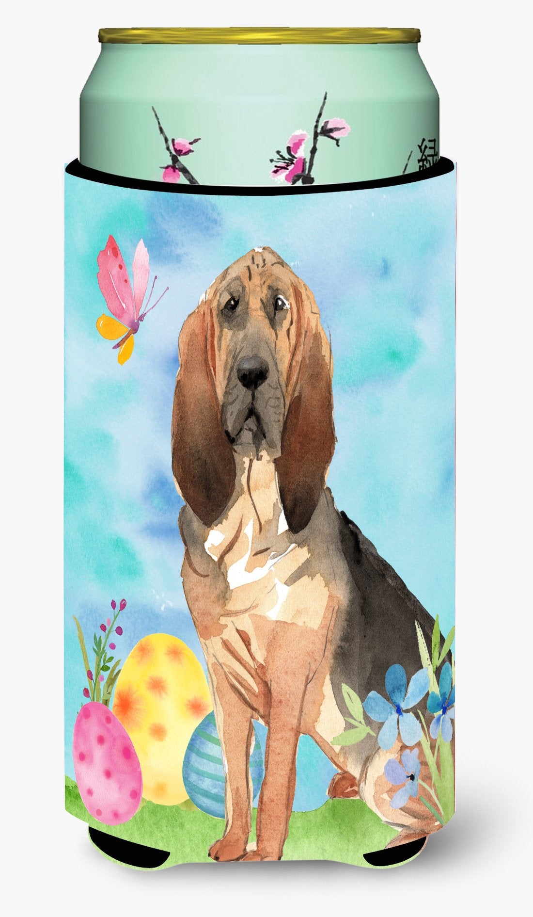 Easter Eggs Bloodhound Tall Boy Beverage Insulator Hugger CK1924TBC by Caroline's Treasures