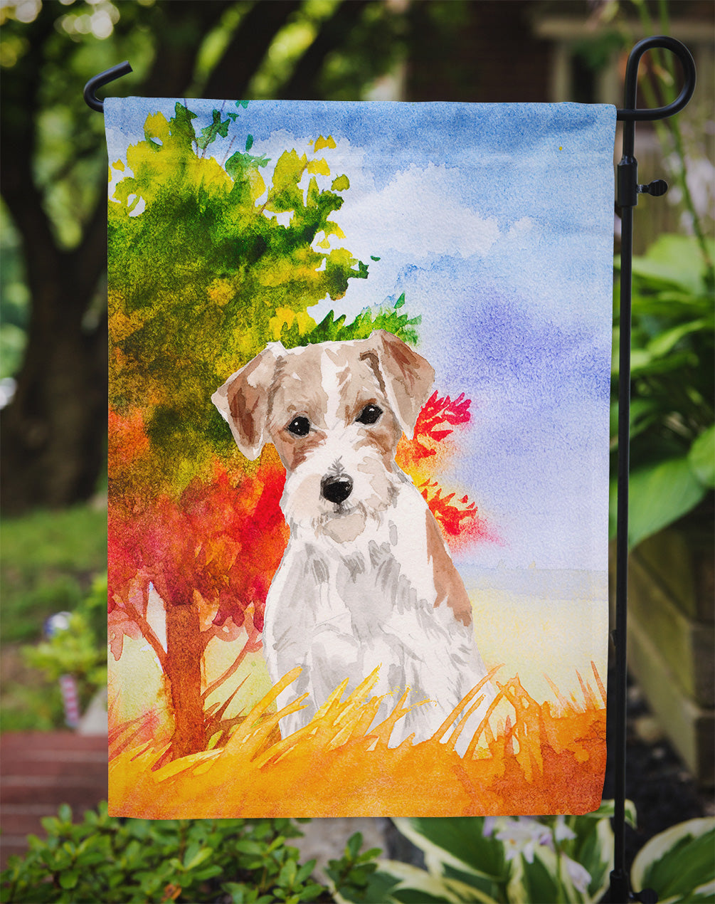 Jack Russell Terrier Fall Flag Garden Size CK1928GF  the-store.com.