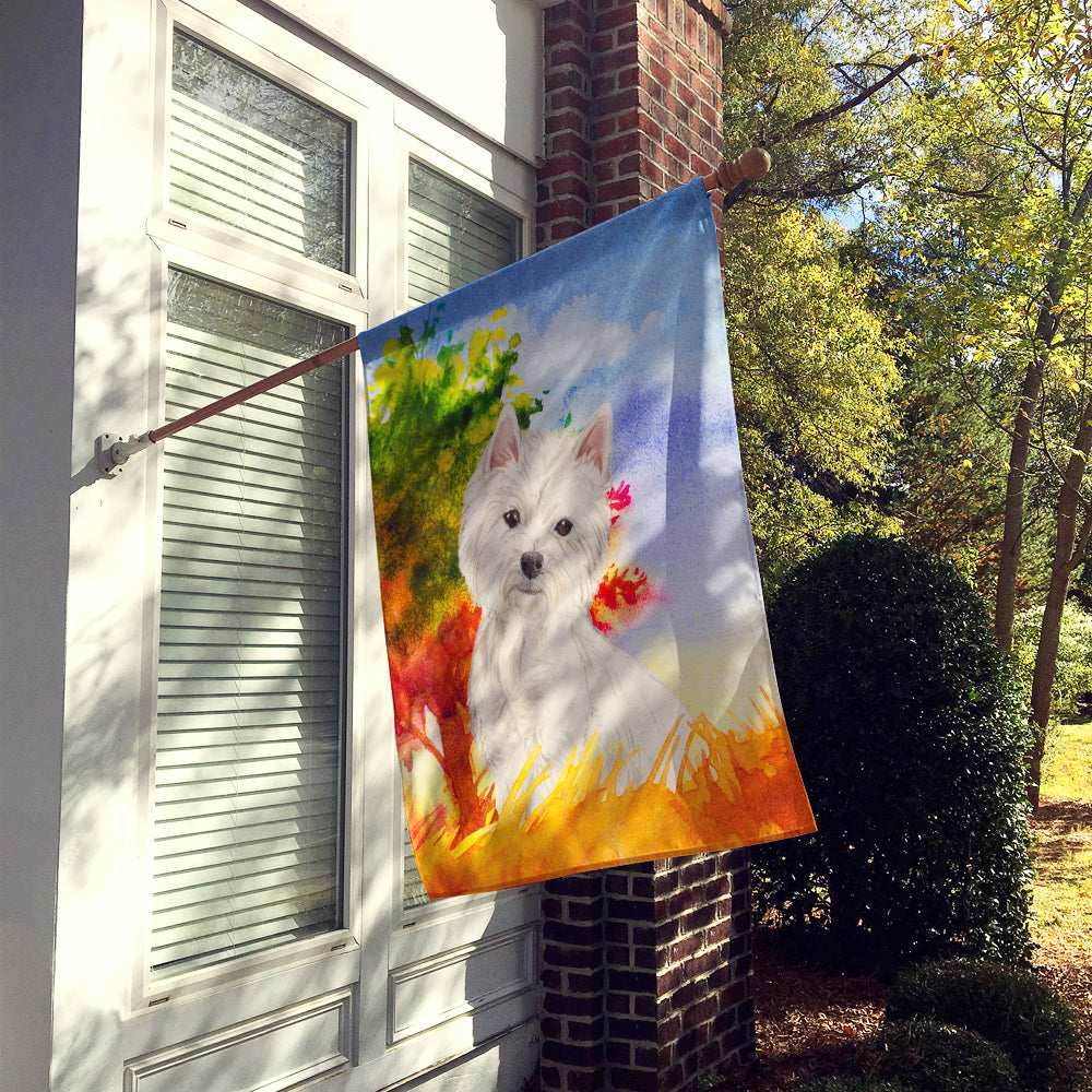 Fall Westie Flag Canvas House Size CK1930CHF  the-store.com.