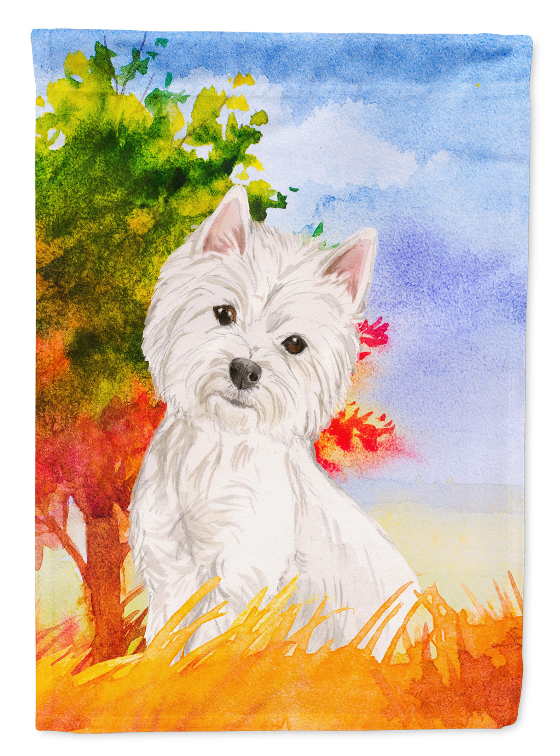 Fall Westie Flag Garden Size CK1930GF  the-store.com.