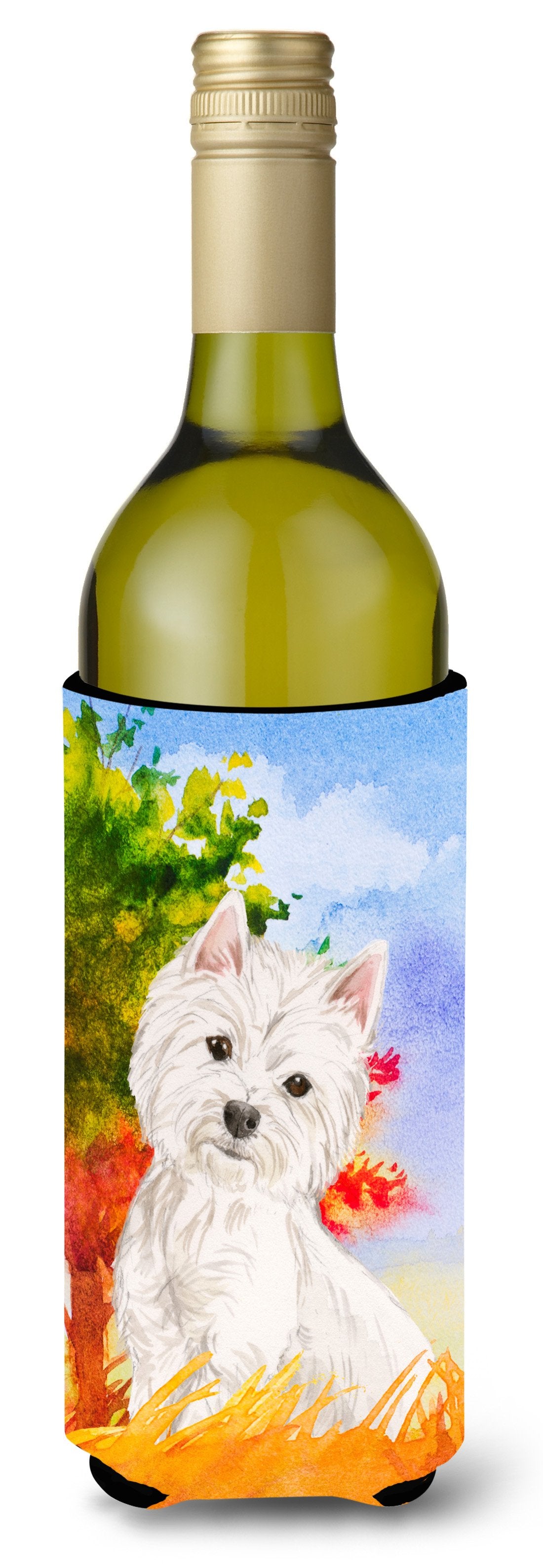 Fall Westie Wine Bottle Beverage Insulator Hugger CK1930LITERK by Caroline's Treasures