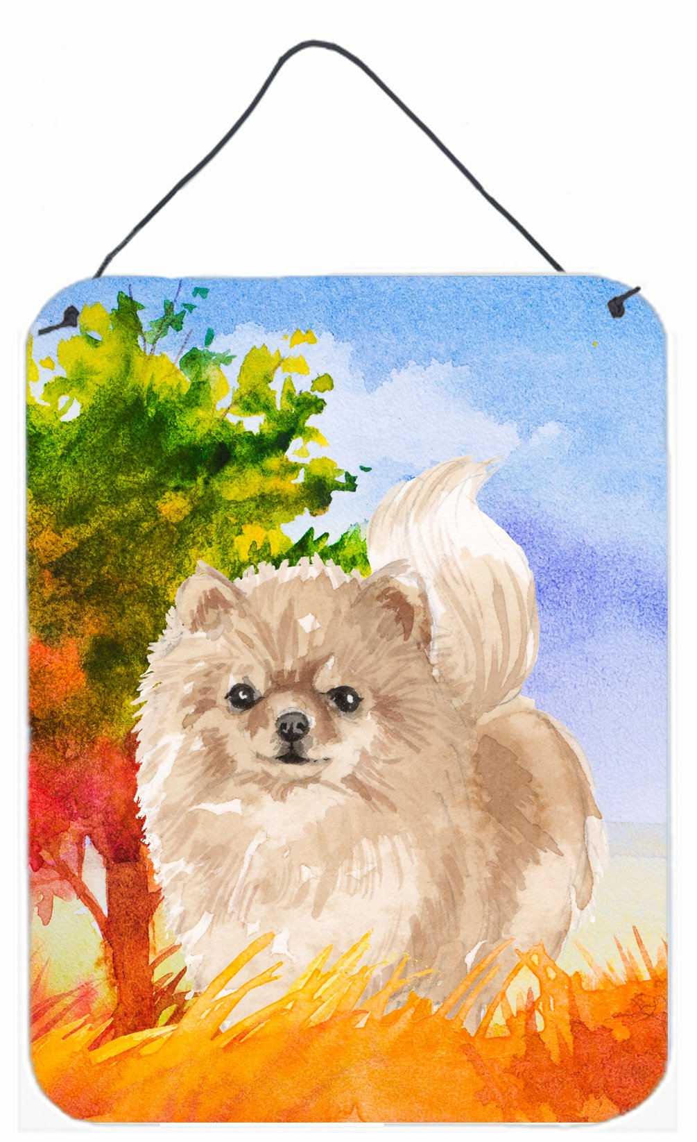 Fall Pomeranian Wall or Door Hanging Prints CK1935DS1216 by Caroline&#39;s Treasures