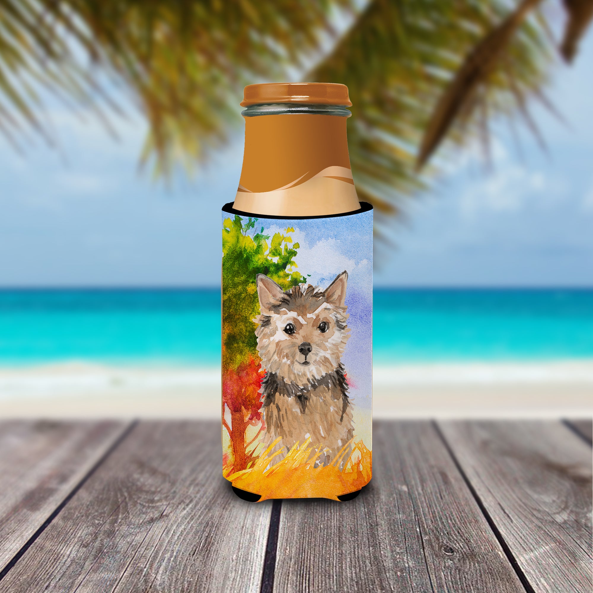 Fall Norwich Terrier  Ultra Hugger for slim cans CK1936MUK  the-store.com.