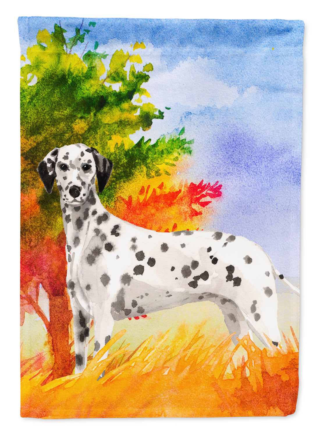 Fall Dalmatian Flag Garden Size CK1945GF  the-store.com.