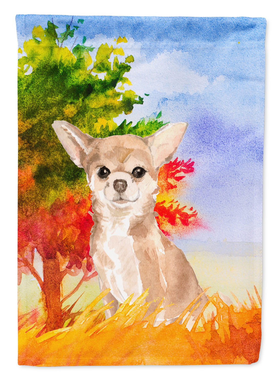 Fall Chihuahua Flag Garden Size CK1948GF  the-store.com.