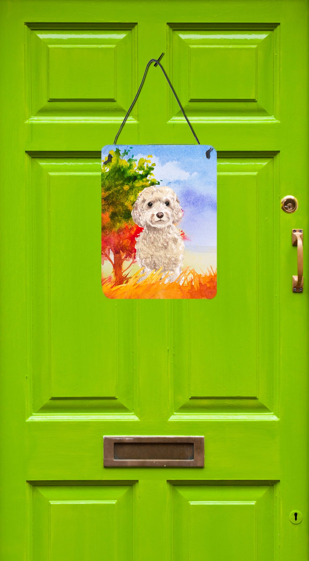 Fall Goldendoodle Wall or Door Hanging Prints CK1949DS1216 by Caroline's Treasures