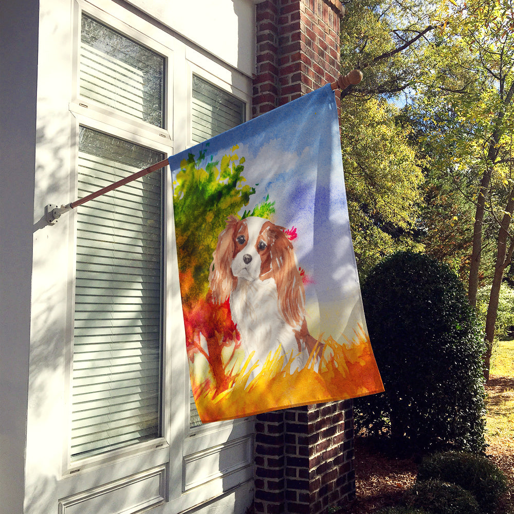 Fall Blenheim Cavalier Spaniel Flag Canvas House Size CK1950CHF  the-store.com.