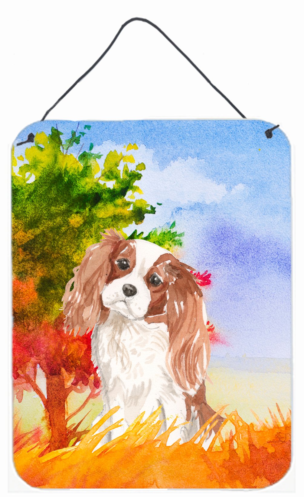 Fall Blenheim Cavalier Spaniel Wall or Door Hanging Prints CK1950DS1216 by Caroline's Treasures