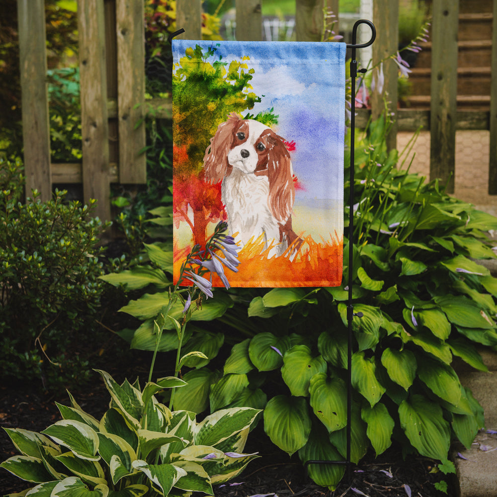 Fall Blenheim Cavalier Spaniel Flag Garden Size CK1950GF  the-store.com.