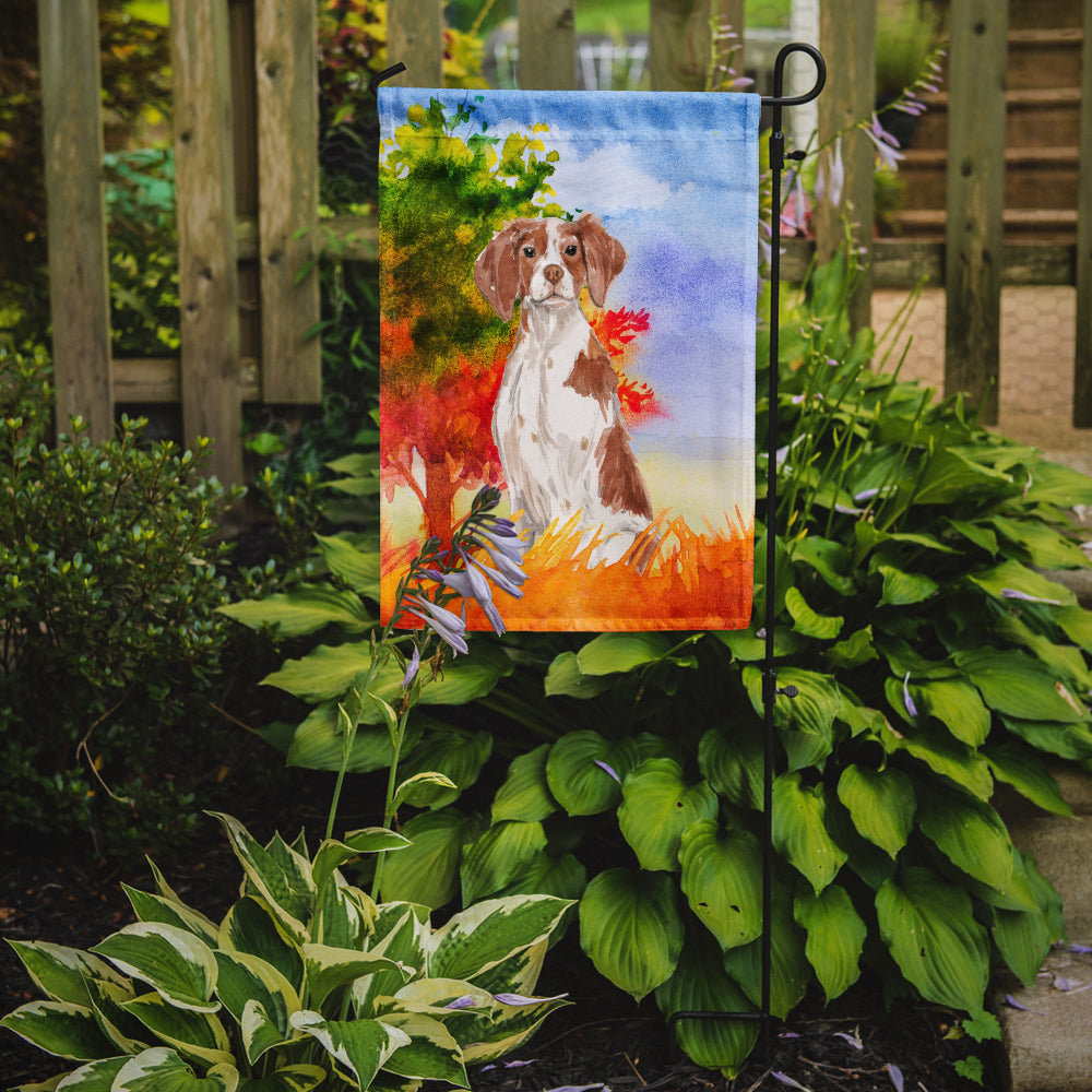 Fall Brittany Spaniel Flag Garden Size CK1954GF  the-store.com.