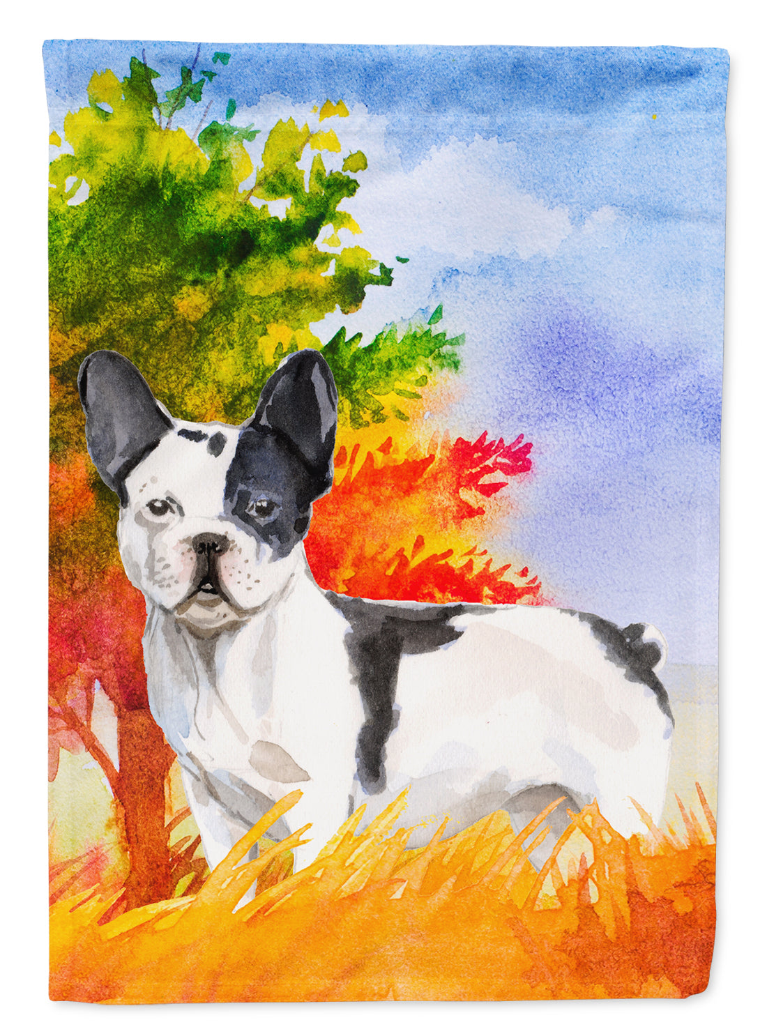 Fall French Bulldog Flag Garden Size CK1956GF  the-store.com.