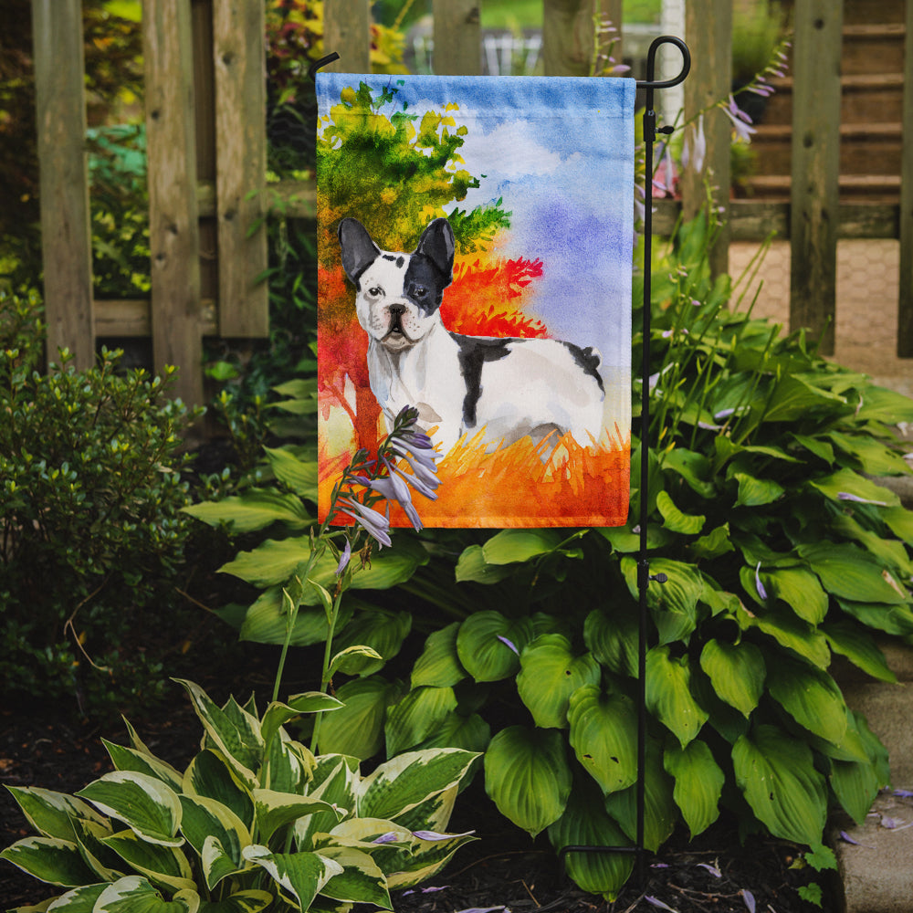 Fall French Bulldog Flag Garden Size CK1956GF  the-store.com.