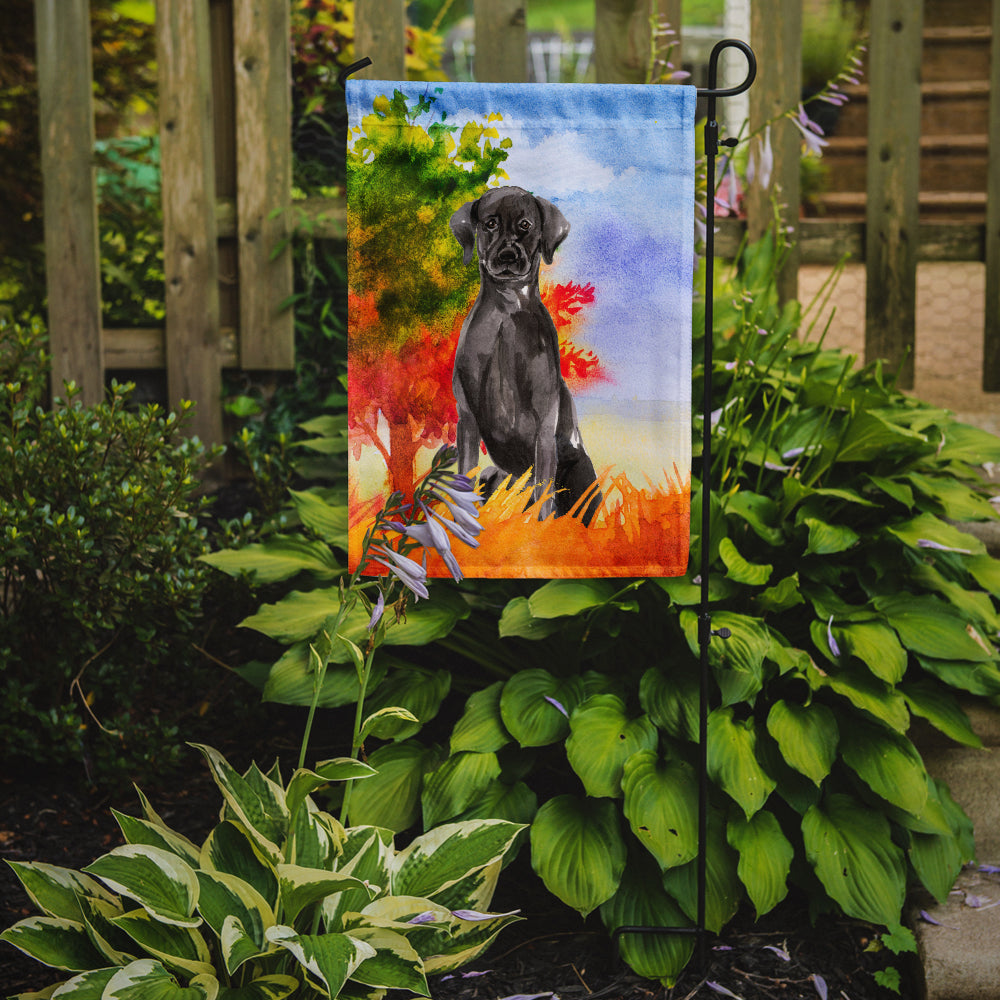 Fall Black Labrador Retriever Flag Garden Size CK1957GF  the-store.com.