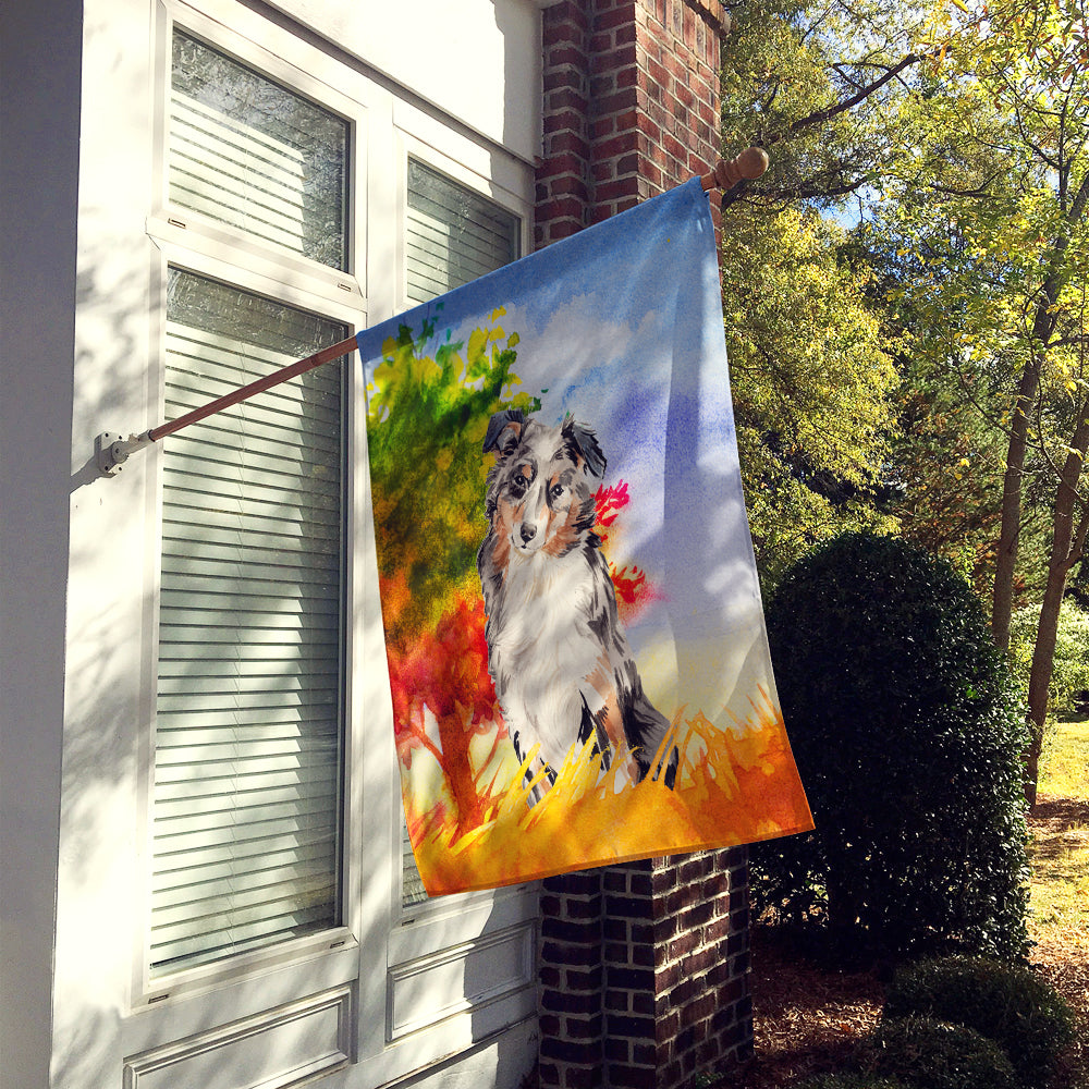 Fall Australian Shepherd Flag Canvas House Size CK1960CHF  the-store.com.