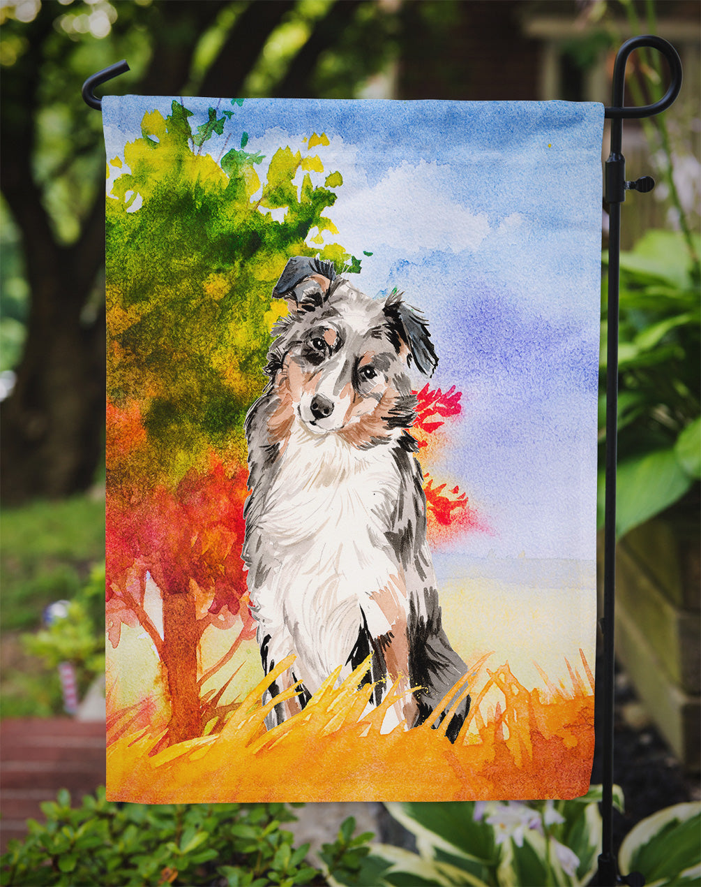 Fall Australian Shepherd Flag Garden Size CK1960GF  the-store.com.