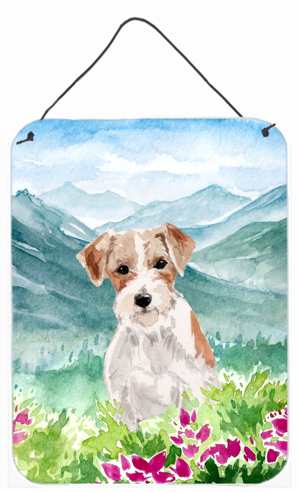 Mountian Flowers Jack Russell Terrier Wall or Door Hanging Prints CK1963DS1216 by Caroline's Treasures