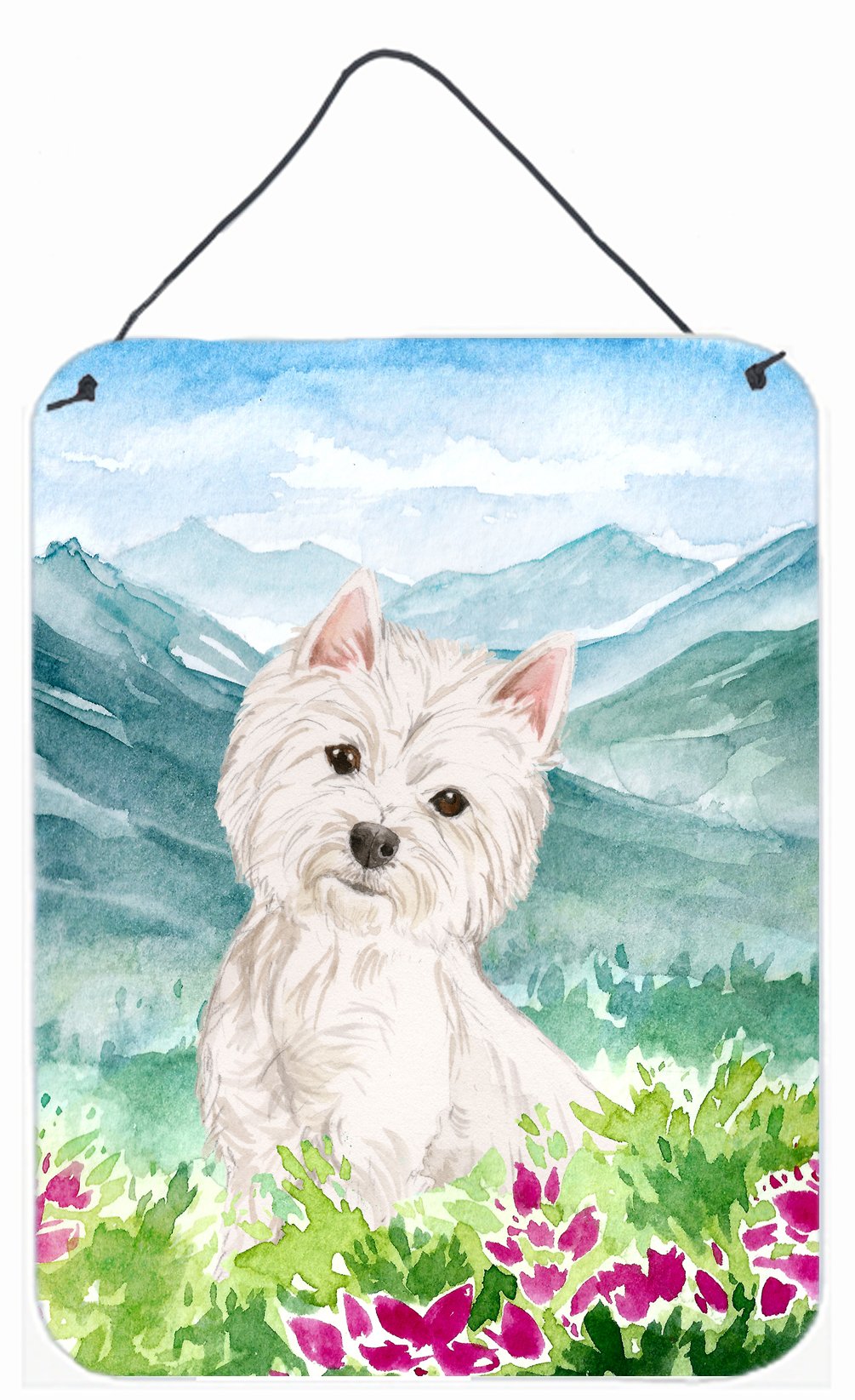 Mountian Flowers Westie Wall or Door Hanging Prints CK1965DS1216 by Caroline&#39;s Treasures