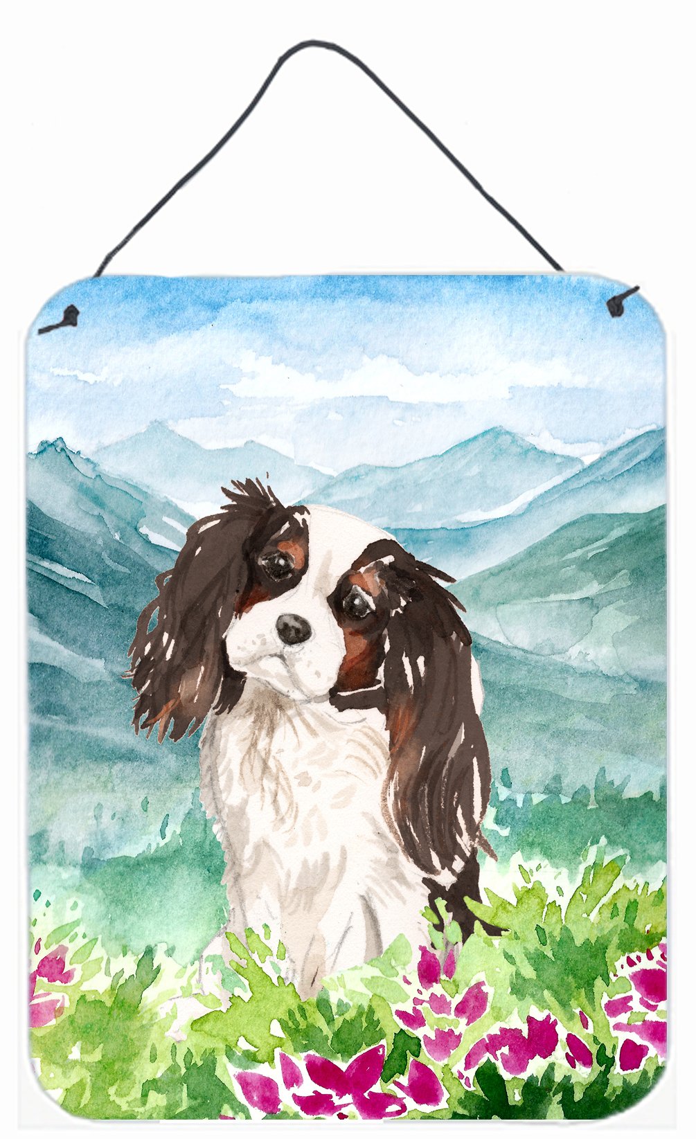 Mountian Flowers Tricolor Cavalier Spaniel Wall or Door Hanging Prints CK1966DS1216 by Caroline&#39;s Treasures