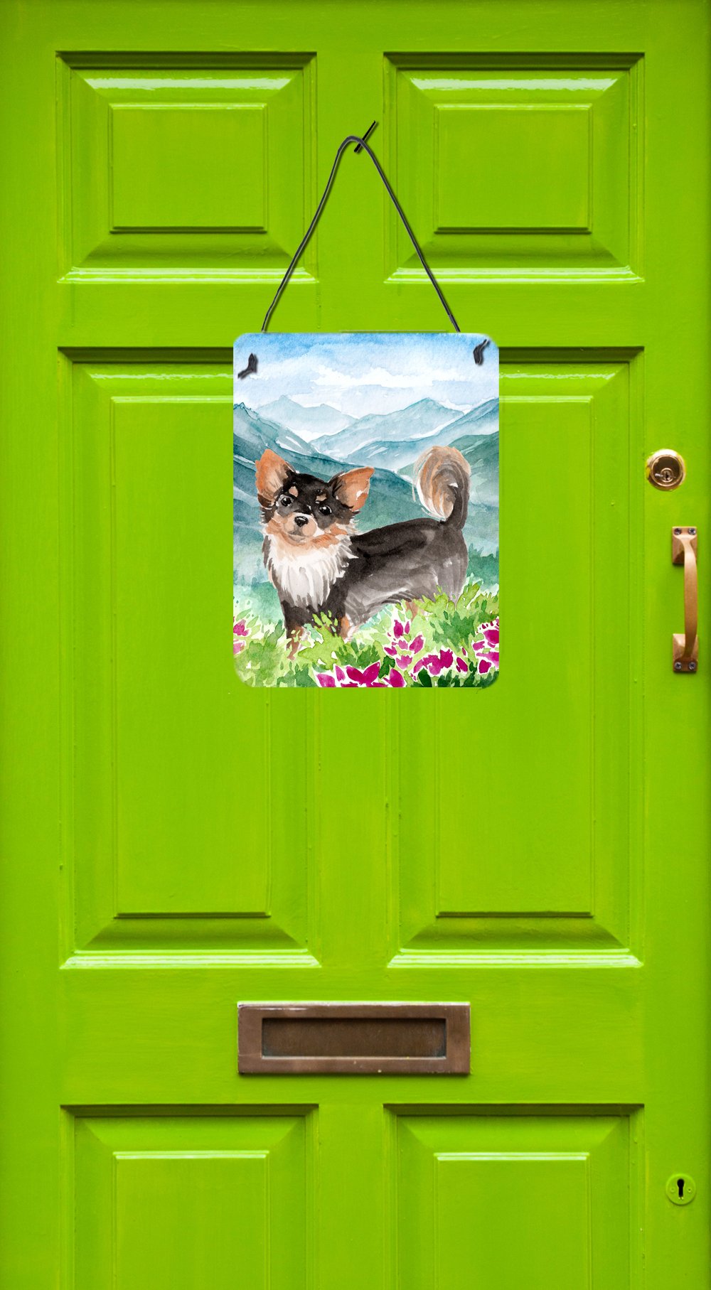 Mountian Flowers Chihuahua Wall or Door Hanging Prints CK1972DS1216 by Caroline's Treasures