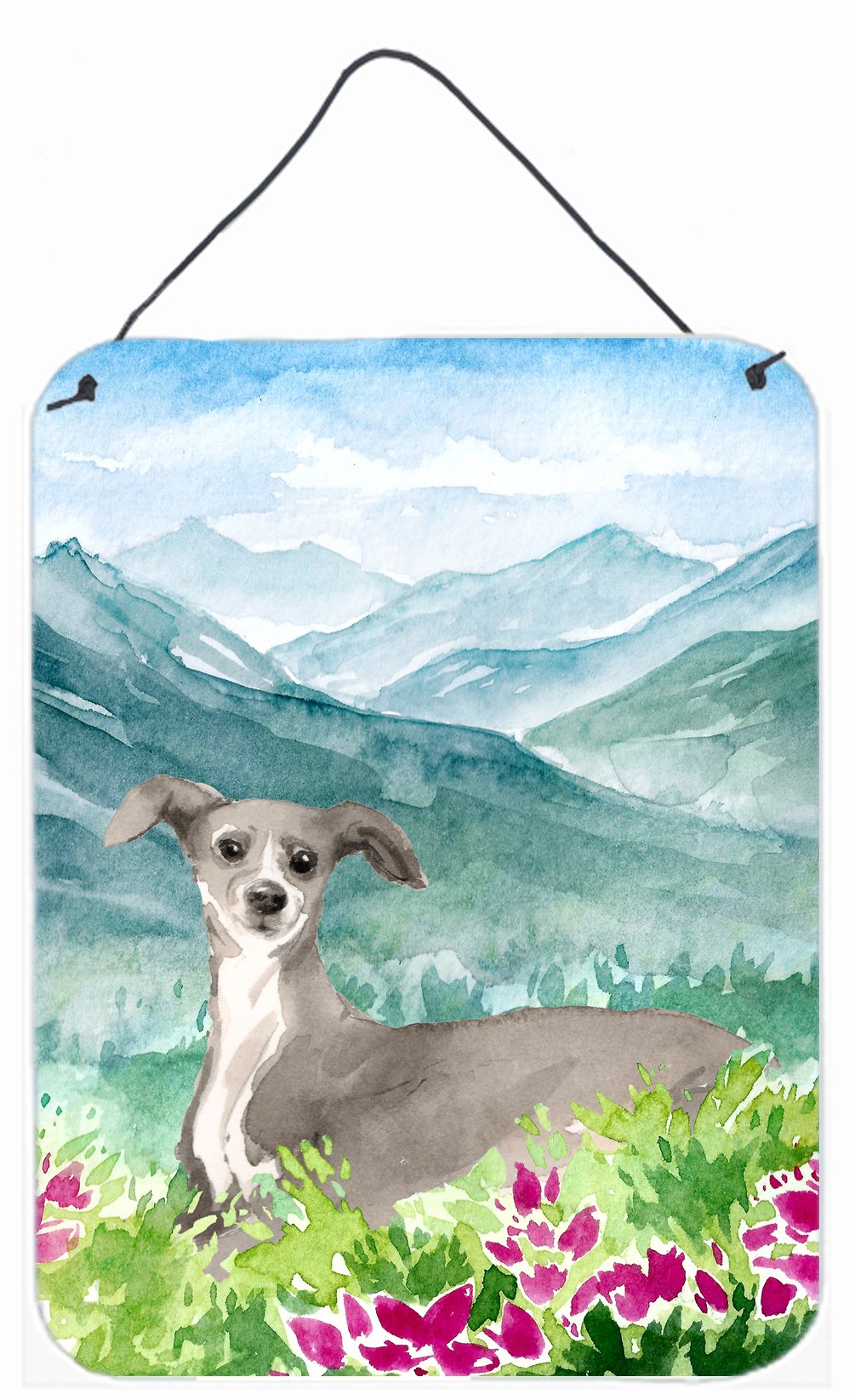 Mountian Flowers Italian Greyhound Wall or Door Hanging Prints CK1974DS1216 by Caroline's Treasures