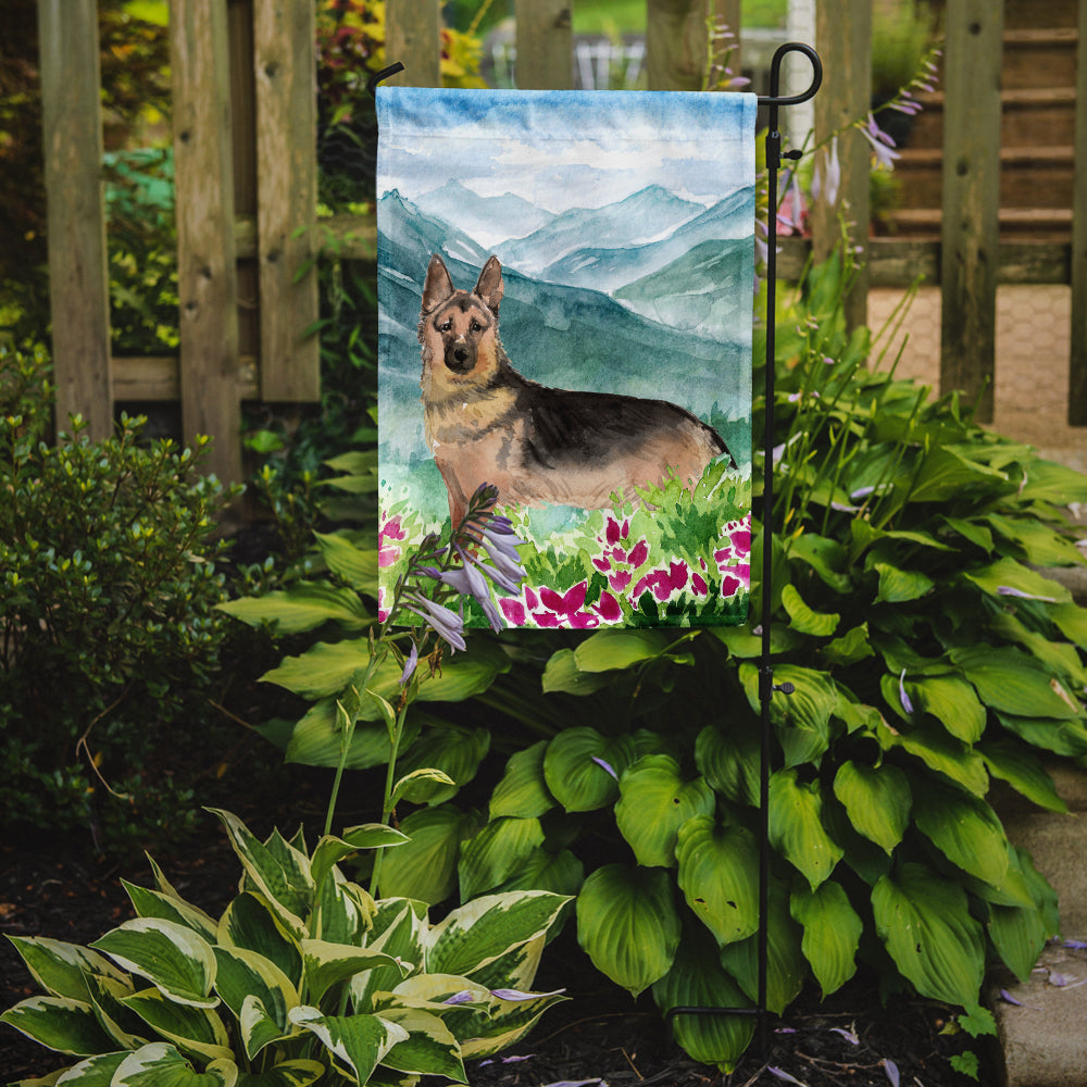 Mountian Flowers German Shepherd Flag Garden Size CK1977GF  the-store.com.