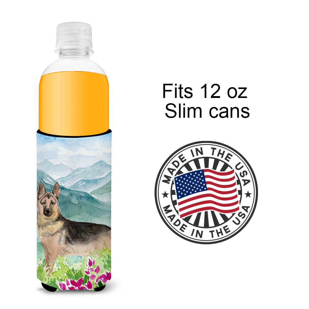 Mountian Flowers German Shepherd  Ultra Hugger for slim cans CK1977MUK  the-store.com.