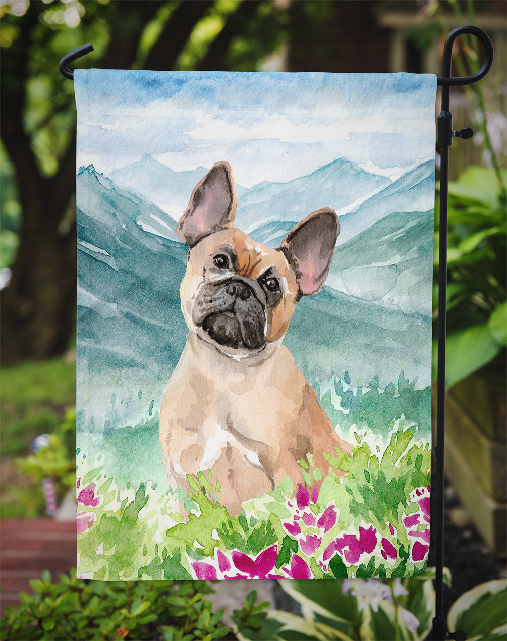 Mountian Flowers Fawn French Bulldog Flag Garden Size CK1978GF  the-store.com.