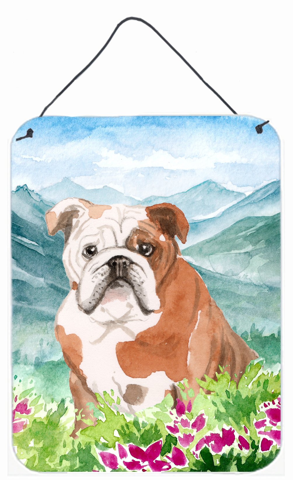 Mountian Flowers English Bulldog Wall or Door Hanging Prints CK1979DS1216 by Caroline&#39;s Treasures