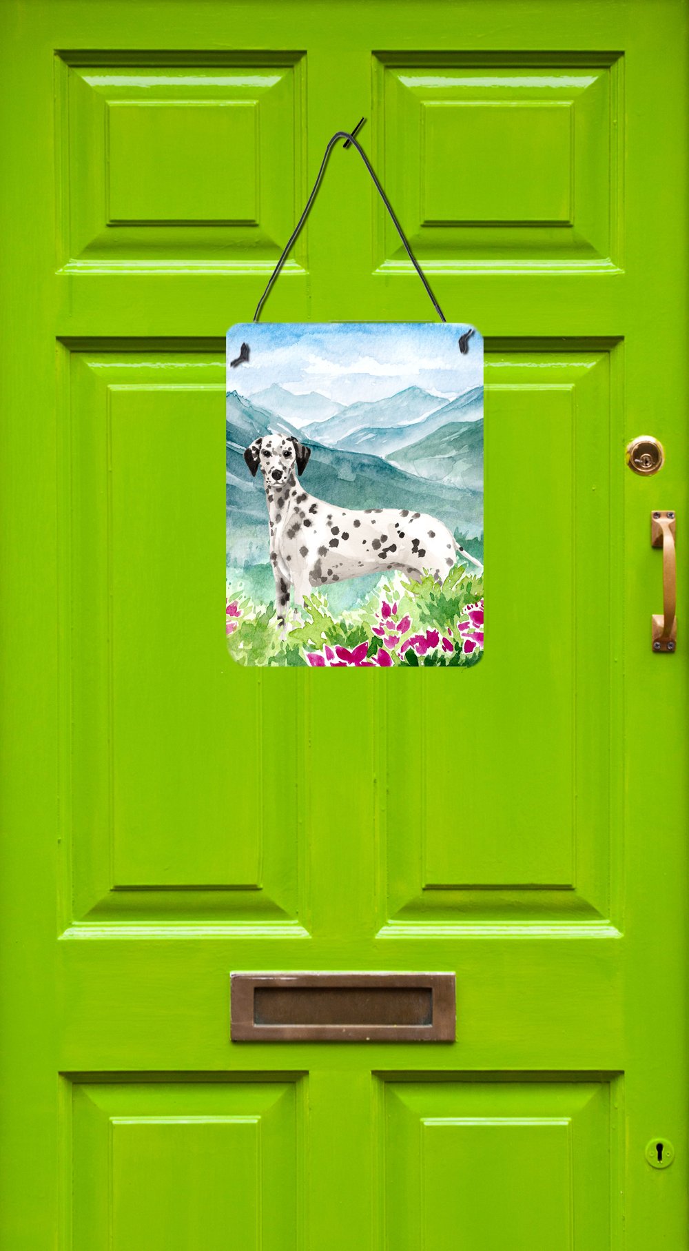 Mountian Flowers Dalmatian Wall or Door Hanging Prints CK1980DS1216 by Caroline's Treasures