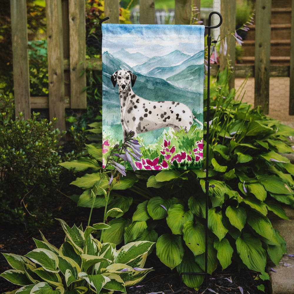 Mountian Flowers Dalmatian Flag Garden Size CK1980GF  the-store.com.