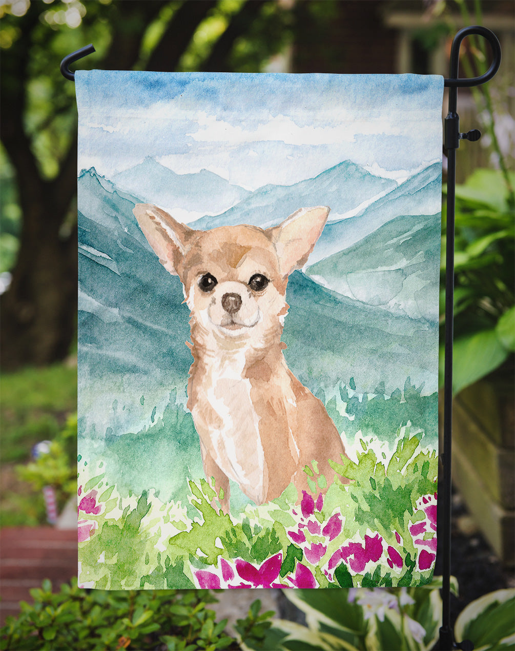 Mountian Flowers Chihuahua Flag Garden Size CK1983GF  the-store.com.