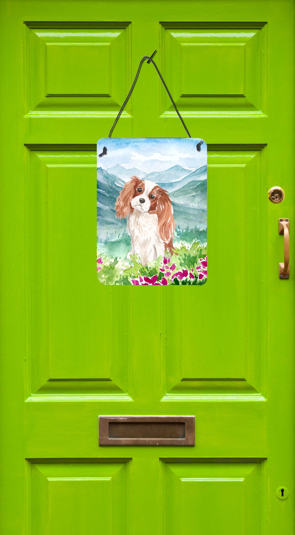 Mountian Flowers Blenheim Cavalier Spaniel Wall or Door Hanging Prints CK1985DS1216 by Caroline's Treasures