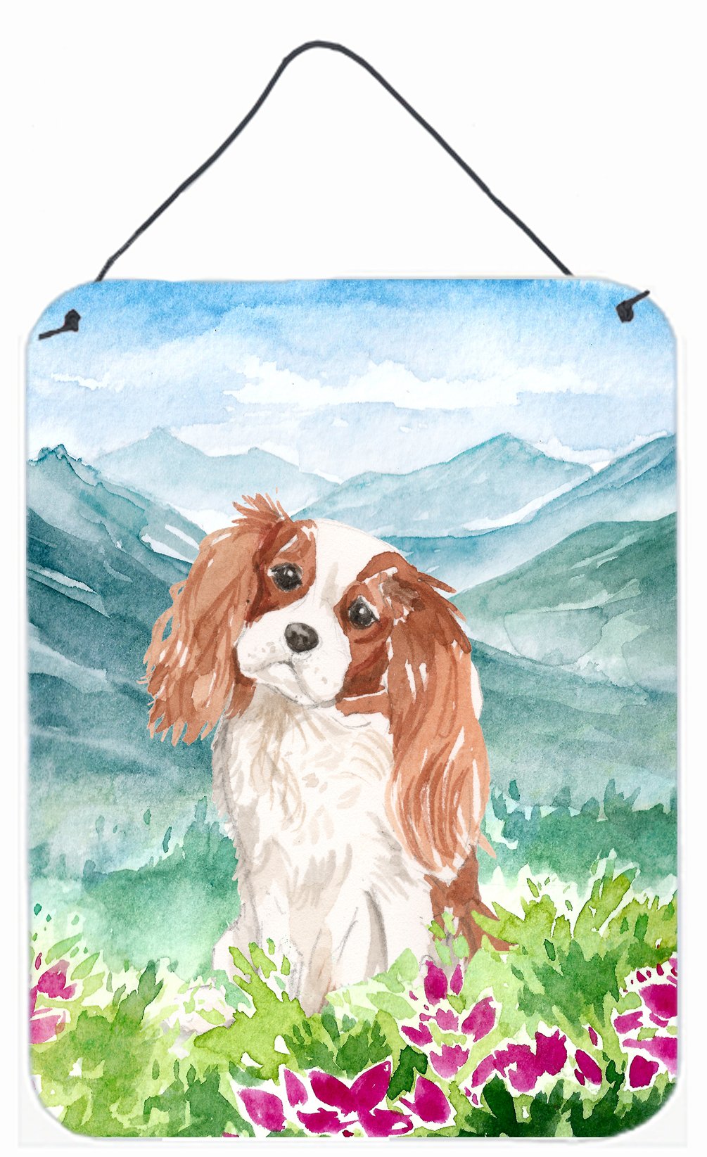 Mountian Flowers Blenheim Cavalier Spaniel Wall or Door Hanging Prints CK1985DS1216 by Caroline's Treasures