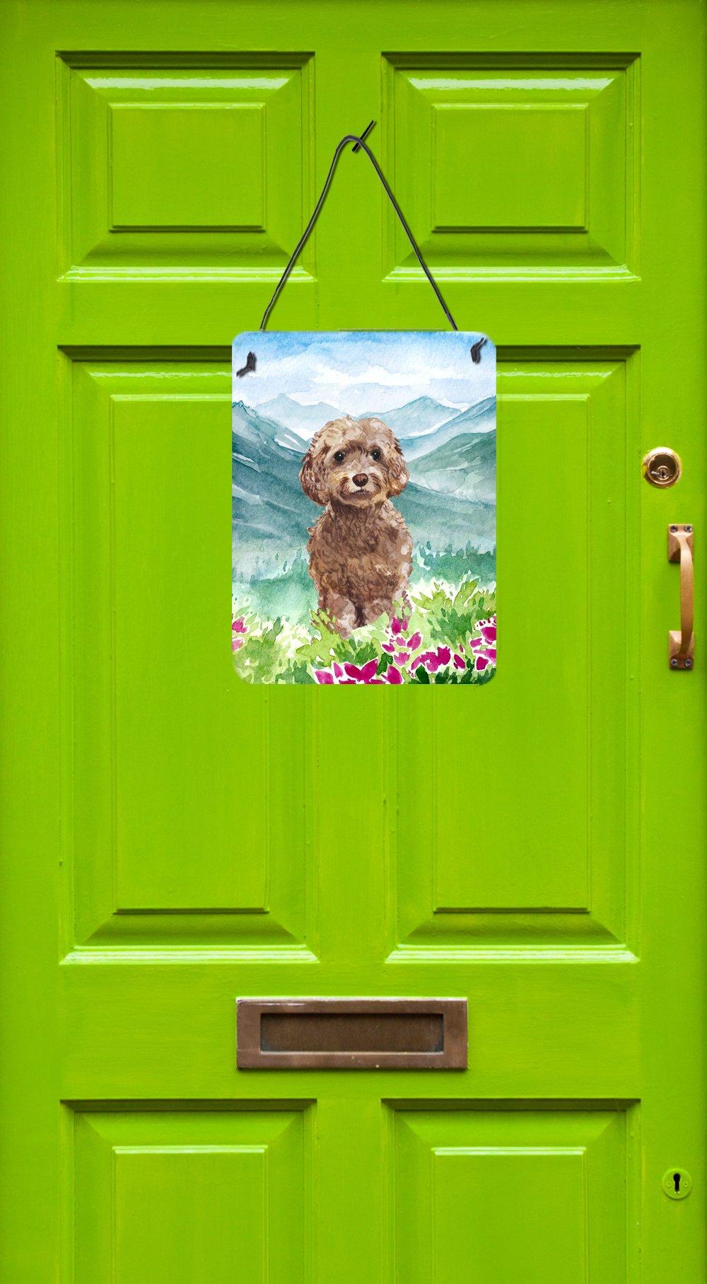 Mountian Flowers Labradoodle Wall or Door Hanging Prints CK1988DS1216 by Caroline's Treasures