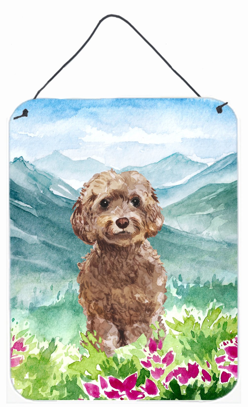 Mountian Flowers Labradoodle Wall or Door Hanging Prints CK1988DS1216 by Caroline's Treasures