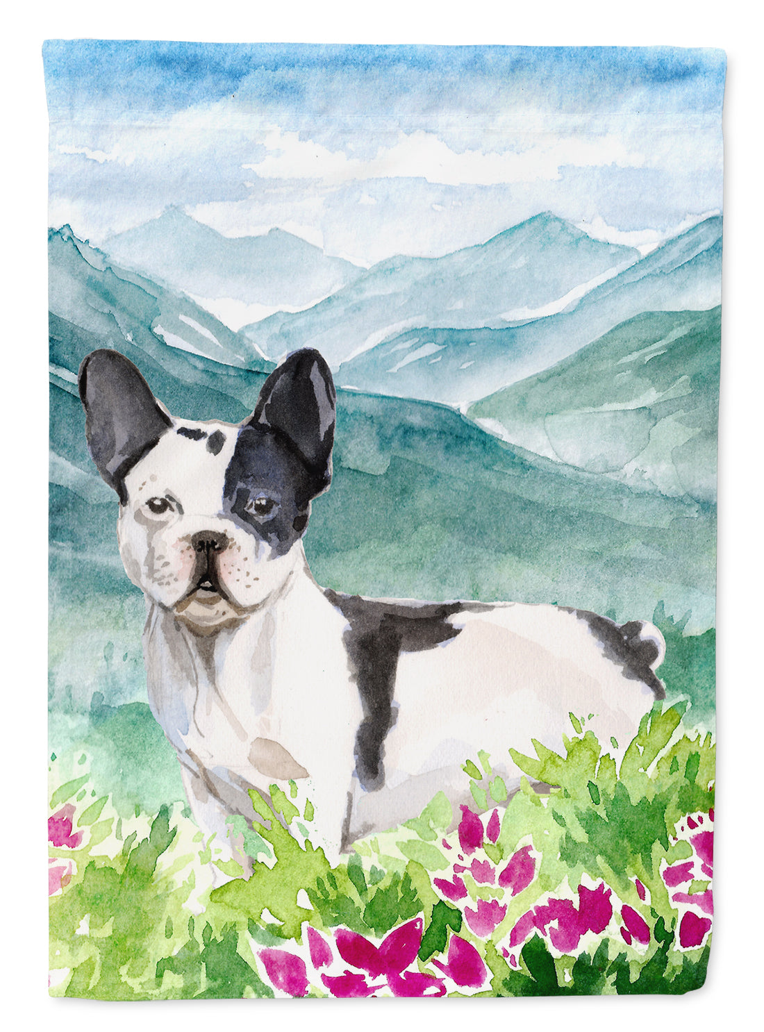 Mountian Flowers French Bulldog Flag Garden Size CK1991GF  the-store.com.