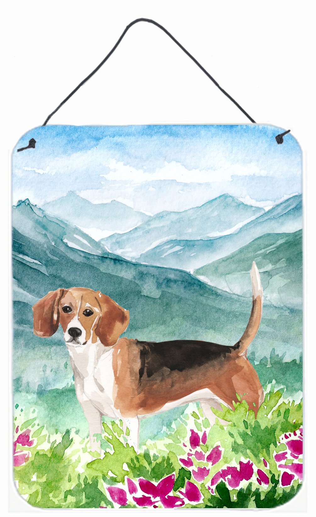 Mountian Flowers Beagle Wall or Door Hanging Prints CK1994DS1216 by Caroline's Treasures