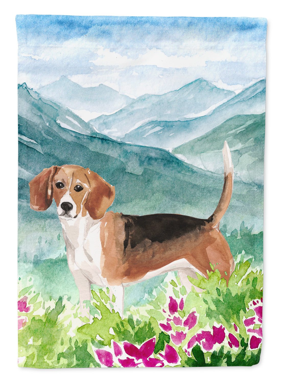 Mountian Flowers Beagle Flag Garden Size CK1994GF  the-store.com.