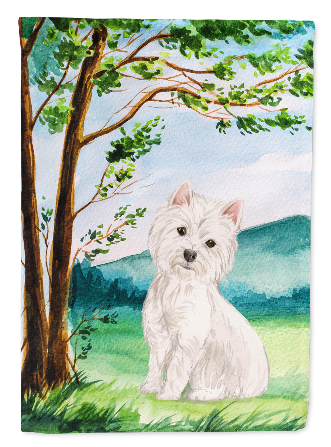 Under the Tree Westie Flag Garden Size CK2000GF  the-store.com.