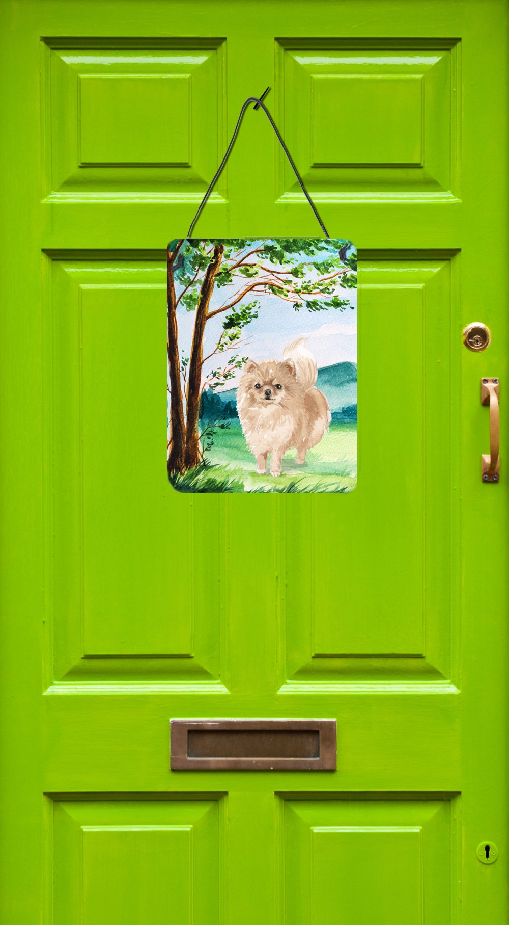 Under the Tree Pomeranian Wall or Door Hanging Prints CK2005DS1216 by Caroline's Treasures