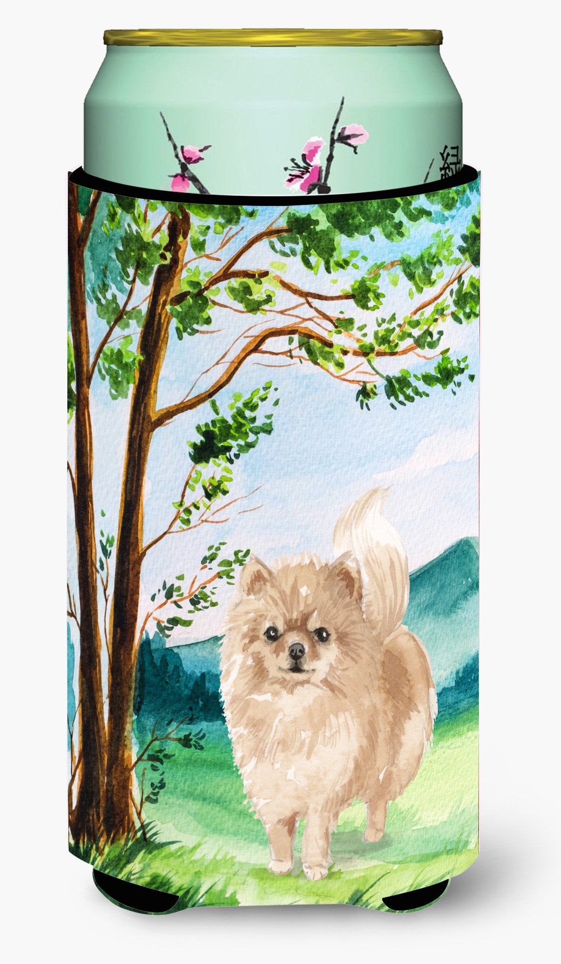 Under the Tree Pomeranian Tall Boy Beverage Insulator Hugger CK2005TBC by Caroline's Treasures