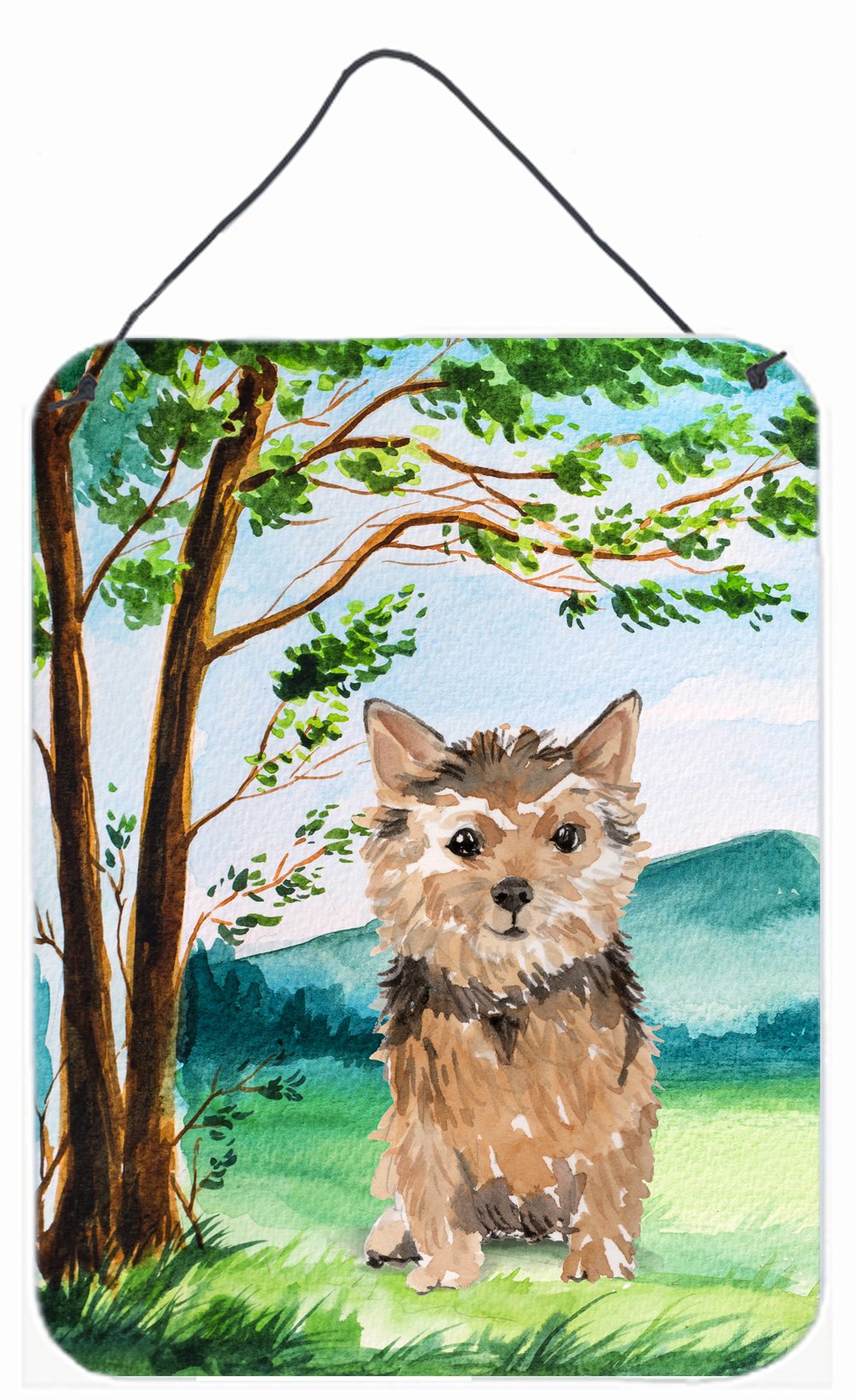 Under the Tree Norwich Terrier Wall or Door Hanging Prints CK2006DS1216 by Caroline&#39;s Treasures