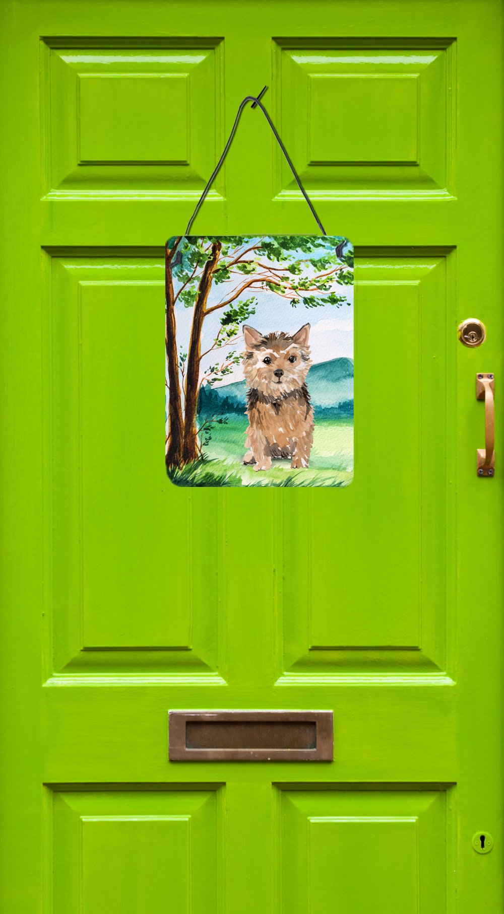 Under the Tree Norwich Terrier Wall or Door Hanging Prints CK2006DS1216 by Caroline's Treasures