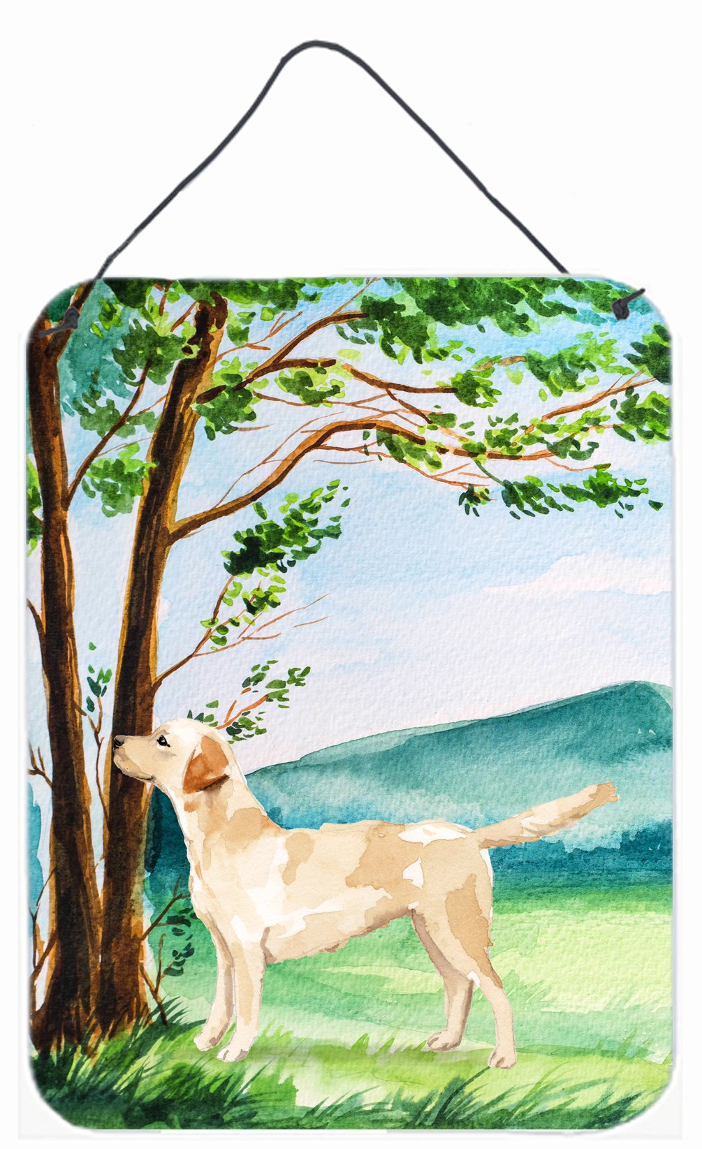 Under the Tree Yellow Labrador Wall or Door Hanging Prints CK2008DS1216 by Caroline&#39;s Treasures