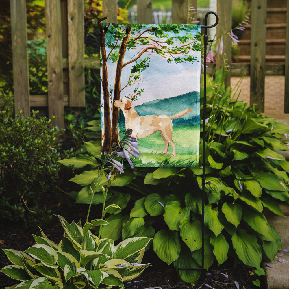 Under the Tree Yellow Labrador Flag Garden Size CK2008GF  the-store.com.