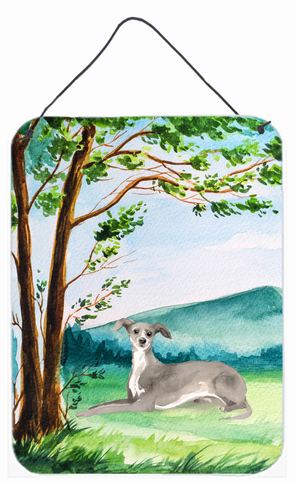 Under the Tree Italian Greyhound Wall or Door Hanging Prints CK2009DS1216 by Caroline's Treasures