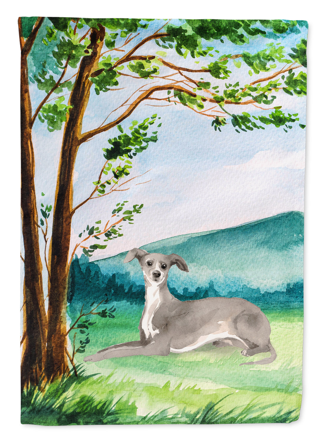 Under the Tree Italian Greyhound Flag Garden Size CK2009GF  the-store.com.